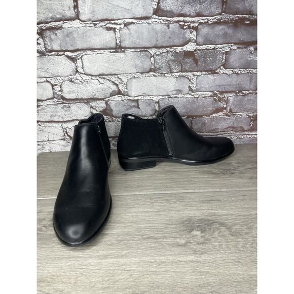 NAOT Helm Black Leather Suede Ankle Boots Zip Booties Women’s Sz 41EU/10.5M US - Picture 3 of 16